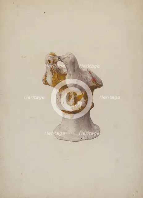 Chalkware Ornament, c. 1941. Creator: Beatrice DeKalb.