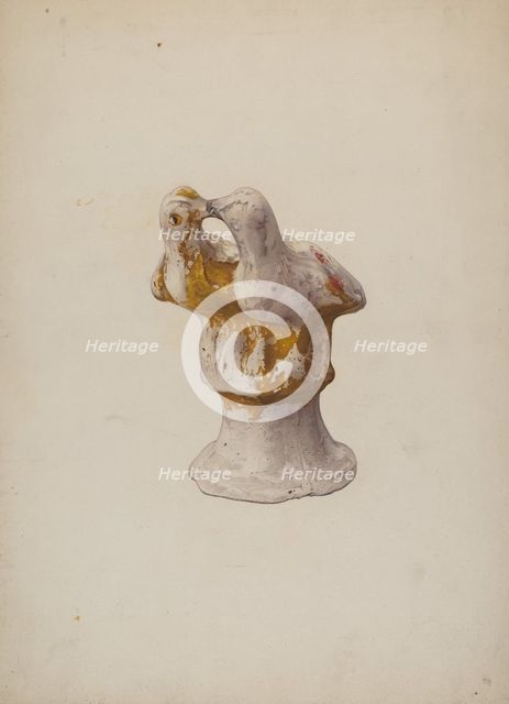 Chalkware Ornament, c. 1941. Creator: Beatrice DeKalb.