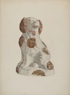 Chalkware Dog, c. 1941. Creator: Sadie Berman