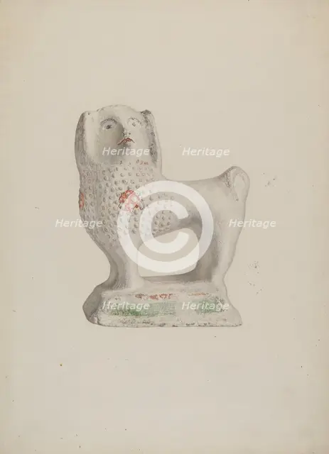 Chalkware Dog, c. 1941. Creator: Sadie Berman.