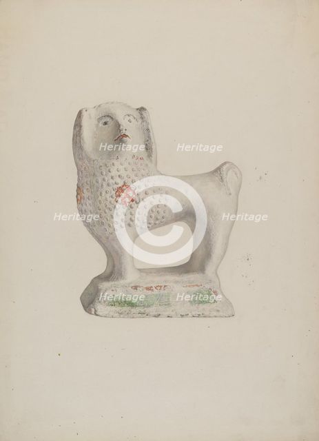 Chalkware Dog, c. 1941. Creator: Sadie Berman.