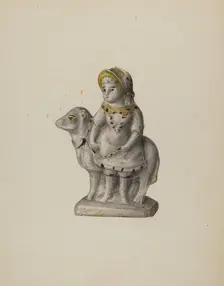 Chalkware Figure, c. 1939. Creator: Mina Lowry