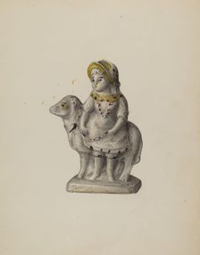Chalkware Figure, c. 1939. Creator: Mina Lowry
