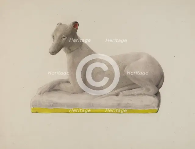 Chalkware Greyhound, c. 1941. Creator: Gertrude Koch.