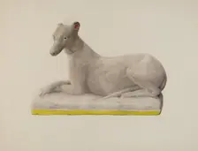 Chalkware Greyhound, c. 1941. Creator: Gertrude Koch