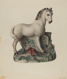 Chalkware Horse, 1935/1942. Creator: Mina Lowry