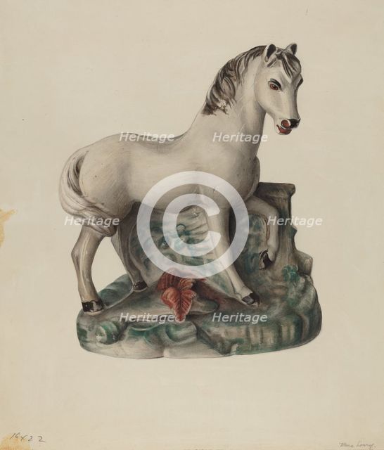 Chalkware Horse, 1935/1942. Creator: Mina Lowry.