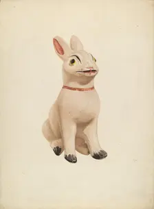 Chalkware Rabbit, c. 1940. Creator: Betty Fuerst