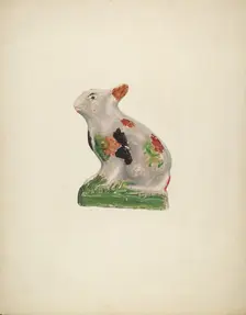 Chalkware Rabbit, c. 1941. Creator: Laura Bilodeau