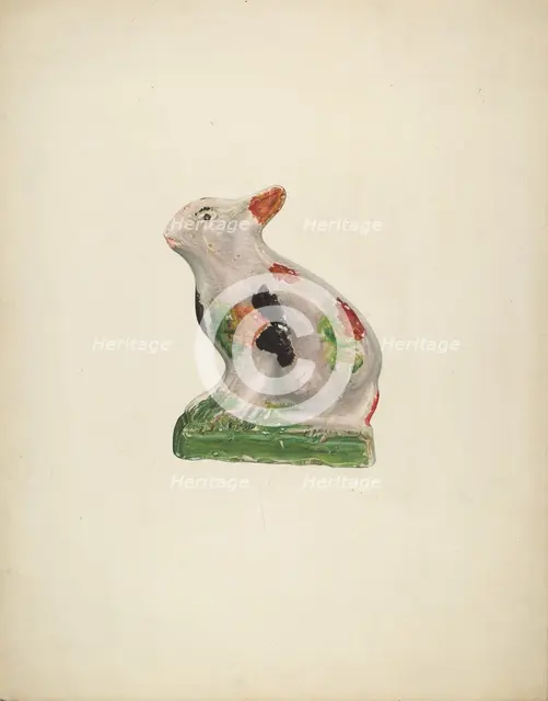 Chalkware Rabbit, c. 1941. Creator: Laura Bilodeau.