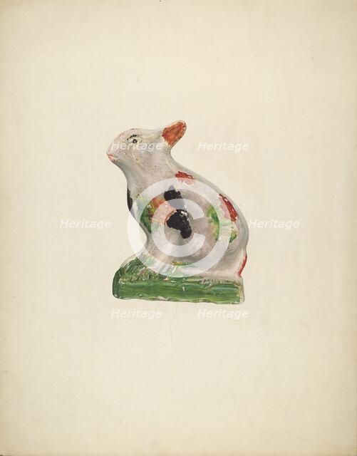 Chalkware Rabbit, c. 1941. Creator: Laura Bilodeau.