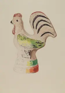 Chalkware Rooster, 1940. Creator: Betty Fuerst