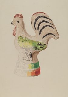 Chalkware Rooster, 1940. Creator: Betty Fuerst