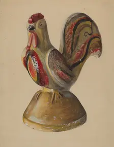 Chalkware Rooster, c. 1936. Creator: Mina Lowry