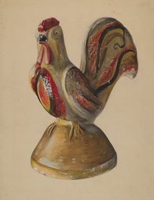 Chalkware Rooster, c. 1936. Creator: Mina Lowry