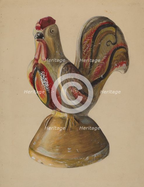 Chalkware Rooster, c. 1936. Creator: Mina Lowry.