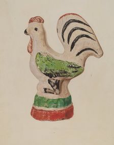 Chalkware Rooster, c. 1940. Creator: Betty Fuerst