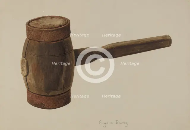 Chalking Mallet, 1935/1942. Creator: Eugene Bartz.