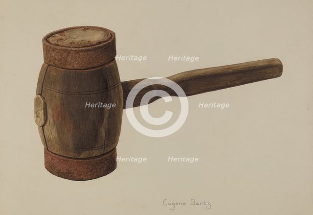 Chalking Mallet, 1935/1942. Creator: Eugene Bartz.