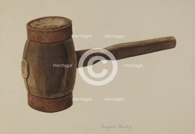 Chalking Mallet, 1935/1942. Creator: Eugene Bartz.