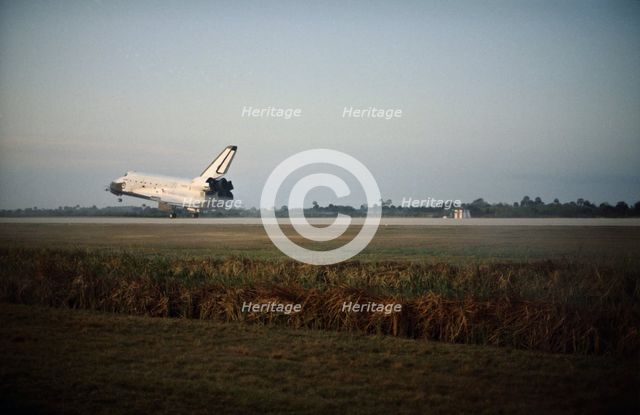 Challenger landing, Florida, USA, February 11, 1984.  Creator: NASA.