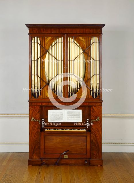 Chamber organ in Kenwood House, Hampstead, London, made by John England & Son, c1790. Artist: Unknown.
