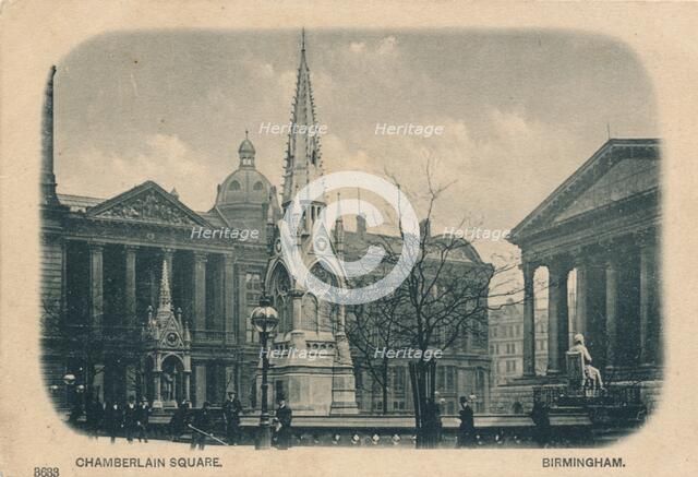 Chamberlain Square, Birmingham, c1905. Artist: Unknown.