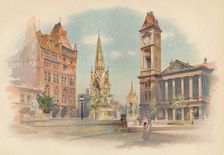 Chamberlain Square, Birmingham. Showing the High School for Girls, c1890. Artist: Charles Wilkinson