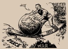 Chamberlain rolls the world towards peace, 1938. Creator: Anonymous