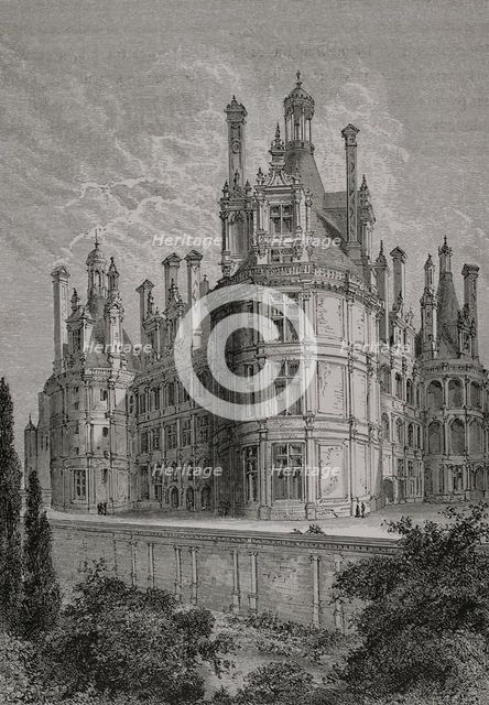 Chambord Castle, France, 1877.  Creator: Jules Jean Marie Joseph Huyot.