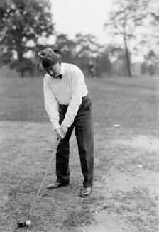 Chambrun, Count De, Captain, Artillery Corps; Military Attache, French Embassy - Playing Golf, 1913. Creator: Harris & Ewing