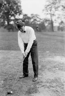 Chambrun, Count De, Captain, Artillery Corps; Military Attache, French Embassy - Playing Golf, 1913. Creator: Harris & Ewing