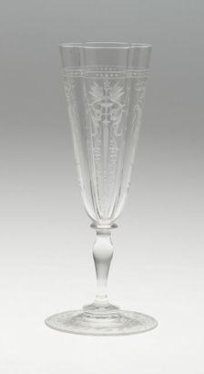 Champagne Flute, Austria, 19th century. Creator: J.& L. Lobmeyr