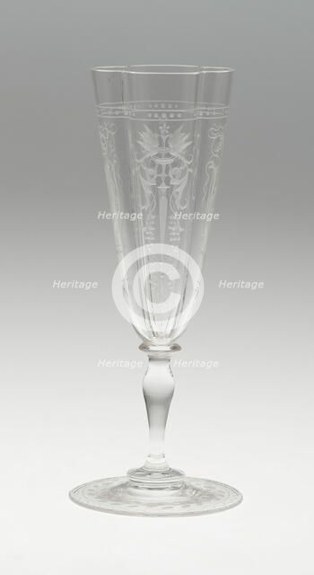 Champagne Flute, Austria, 19th century. Creator: J.& L. Lobmeyr.