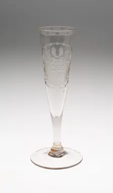 Champagne Glass, Bohemia, c. 1800. Creator: Bohemia Glass
