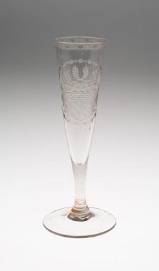 Champagne Glass, Bohemia, c. 1800. Creator: Bohemia Glass