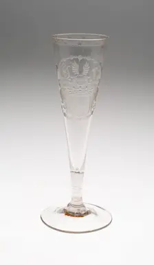 Champagne Glass, Bohemia, c. 1800. Creator: Bohemia Glass