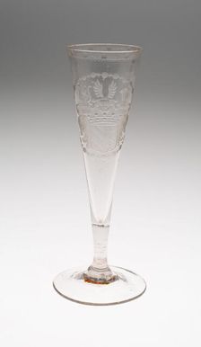 Champagne Glass, Bohemia, c. 1800. Creator: Bohemia Glass