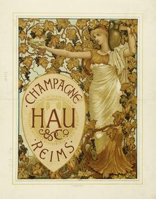 Champagne Hau & Co, Reims, 1893. Creator: Crane, Walter (1845-1915)