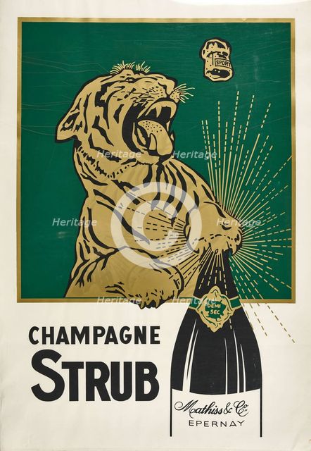 Champagne Strub Mathis & Cie, 1910s. Creator: Simay, René (active First half of the 20th century).