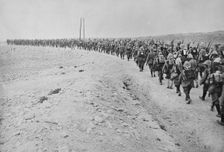 Champagne, troops leaving for front, between c1915 and 1918. Creator: Bain News Service