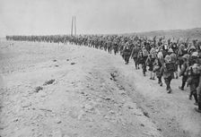 Champagne, troops leaving for front, between c1915 and 1918. Creator: Bain News Service