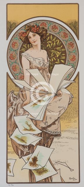 Champenois Calendar, ca 1897. Creator: Mucha, Alfons Marie (1860-1939).