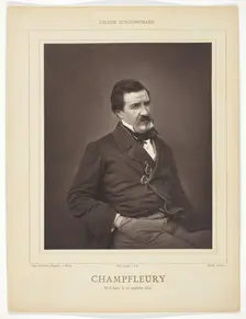 Champfleury (born Jules François Felix Fleury-Husson, French critic and novelist, 1821-1889), c.1855 Creator: Nadar