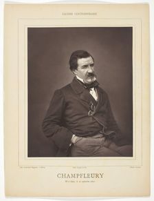 Champfleury (born Jules François Felix Fleury-Husson, French critic and novelist, 1821-1889), c.1855 Creator: Nadar