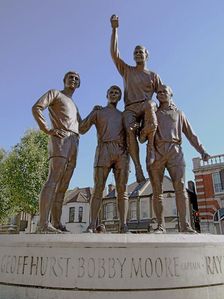 Champions Statue, Barking Road, Upton Park, Newham, London, 2009. Creator: Simon Inglis