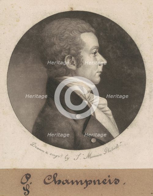 Champneis, 1802. Creator: Charles Balthazar Julien Févret de Saint-Mémin.