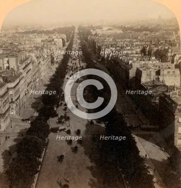 'Champs Elysees, the Favorite Drive of Paris, France', 1894. Creator: Underwood & Underwood.