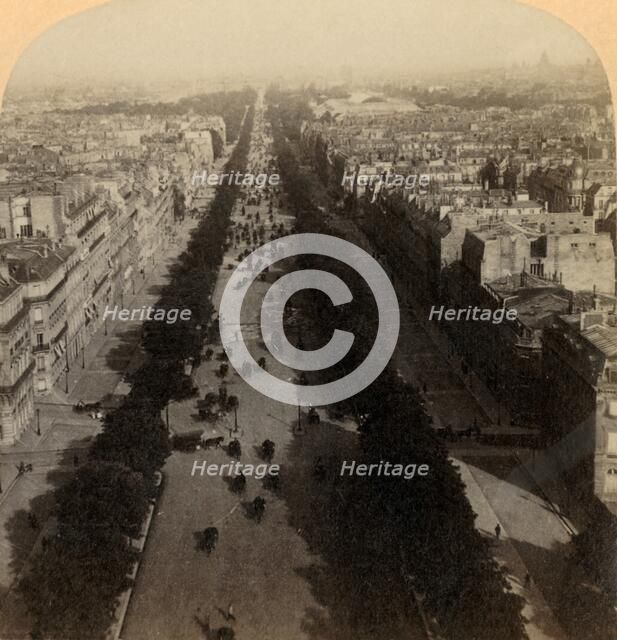 'Champs Elysees, the Favorite Drive of Paris, France', 1894. Creator: Underwood & Underwood.