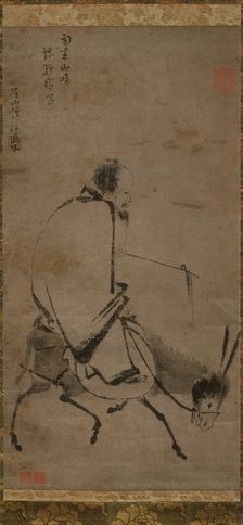 Chan master riding a mule, before 1249. Creator: Unknown